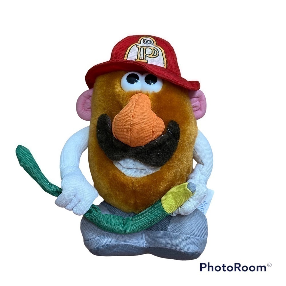 Vintage Mr. Potato Head Fireman Plush 1999 Nanco Firefighter Plush Stuffed Kids